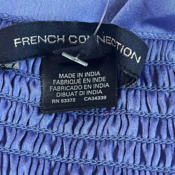 French Connection Hook & Eye Halter Top, Color Baja Blue, Size Medium, NWT - Picture 5 of 9